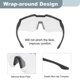thumbnail image 3 of Gafas de sol deportivas polarizadas para ciclismo para hombres y mujeres, bicicleta de montaña, conducción, pesca, running, gris claro/negro, 3 of 6