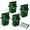 Green-1set, variant on Green-1set 4 Deer Stand Brackets 4x4 Heavy Duty Blind Support