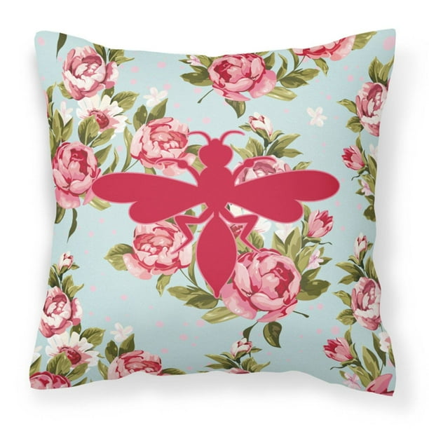 Ines Treasures Wasp Shabby Chic Roses Square Decorative Outdoor Pillow Com Ines Treasures Wasp Shabby Chic, Shabby Chic Outdoor Pillows