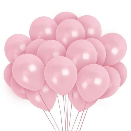 Light Pink Balloons - 12 Inch Latex Balloons - 100 Pack