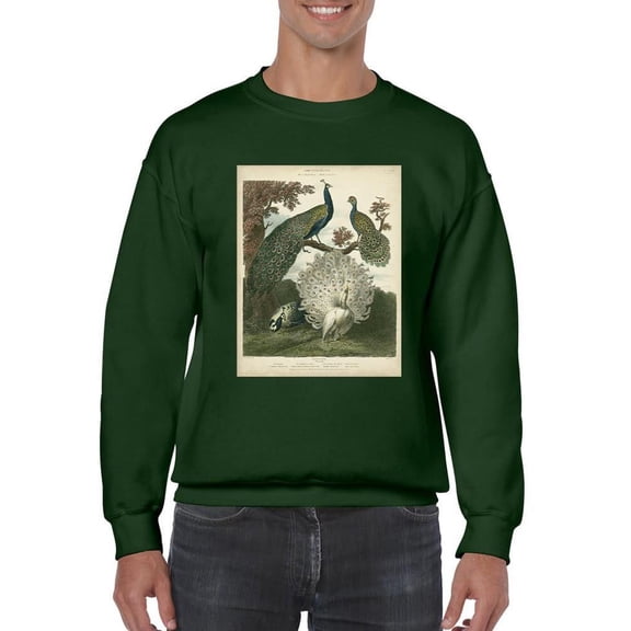 Peacock Gathering Sweatshirt Men -Sydenham Edwards Designs, Male Medium