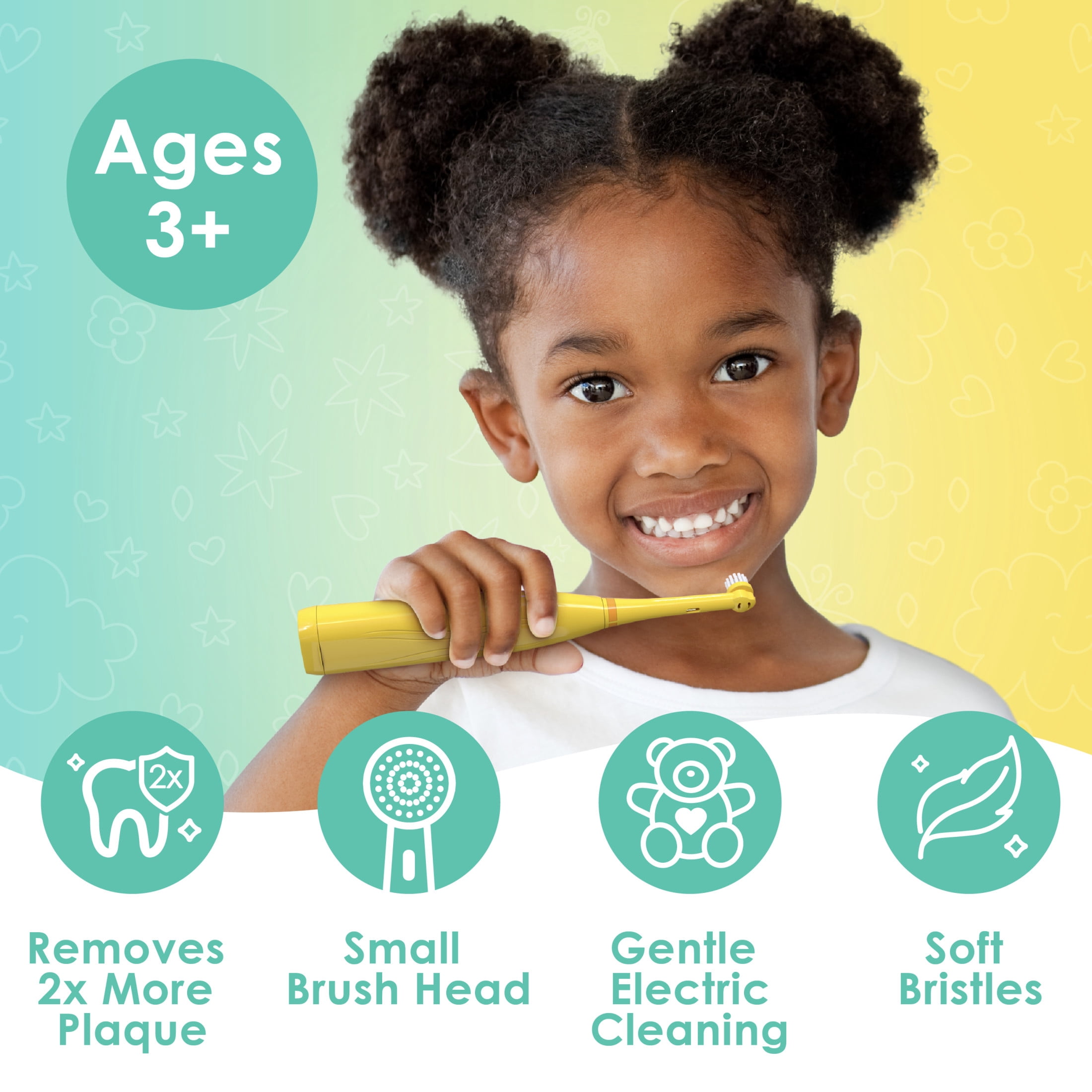 Brusheez Toddler Electric Toothbrush Set - Battery Operated - Giraffe