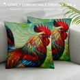thumbnail image 3 of Leisuo Throw Pillow Covers Rural Rooster Foraging Farmhouse Painting Home Decor Long Pillowcases Soft Pillow Case for Sofa Bedroom, 3 of 5