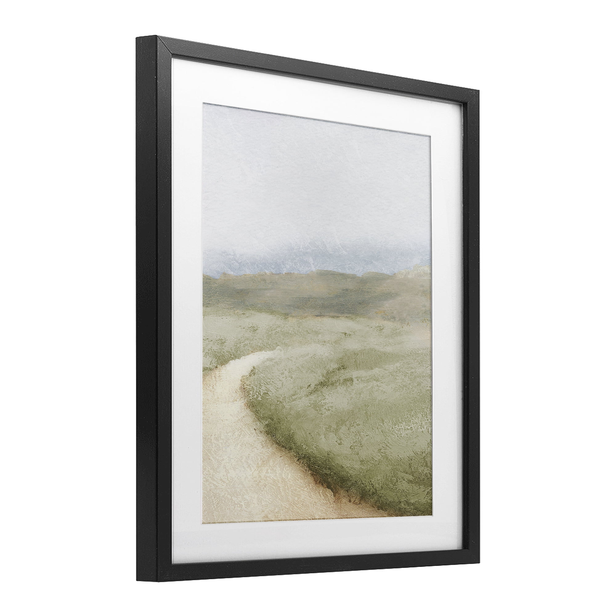 Stupell Industries Green Pasture Quiet Landscape Black Framed Print Under Glass, design by Michael Marcon