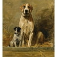 thumbnail image 2 of John Emms 12x13 Gold Ornate Wood Frame and Double Matted Museum Art Print Titled - Hound and Terrier in a Kennel, 2 of 4