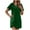 Green, variant on Tumotour Swimsuit Coverup For Women Solid Color V-Neck Short Sleeved Side Ruffle Sleeve Bathing Suit Beach Cover Up Back Hollow Bikini T-Shirt Dress