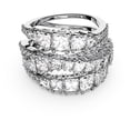 thumbnail image 1 of Anillo Swarovski Hyperbola con cortes mixtos en cristal transparente, 1 of 6