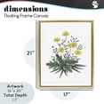 thumbnail image 4 of Stupell Industries Shabby Chic Dandelion Flower Illustration Gold Floating Frame Canvas Art, 17 x 21, by Cecilia Battaini, 4 of 8