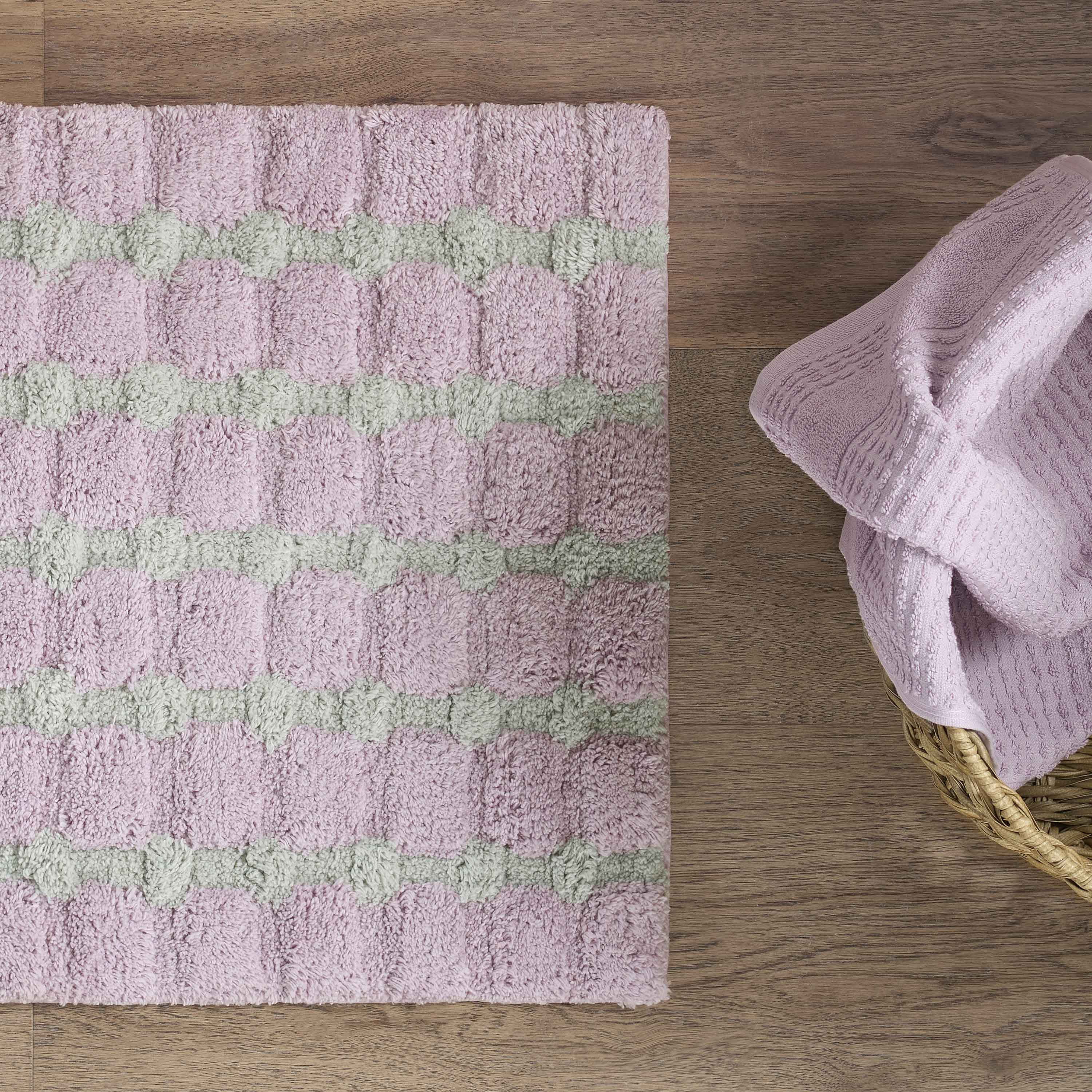 Martex Expression Sculpted Bath Rug, Lilac/Grey
