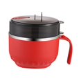 thumbnail image 2 of Fiocias Cereal Ramen Pot, Portable Noodle Pot Salad Bowl Noodle Bowl Ramen Bowl with Lid Red Double, 2 of 9