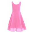 thumbnail image 3 of Doomiva Girls Ruched Knot Chiffon Wedding Party Gown A-line Flower Girls Dress Pink 16, 3 of 7
