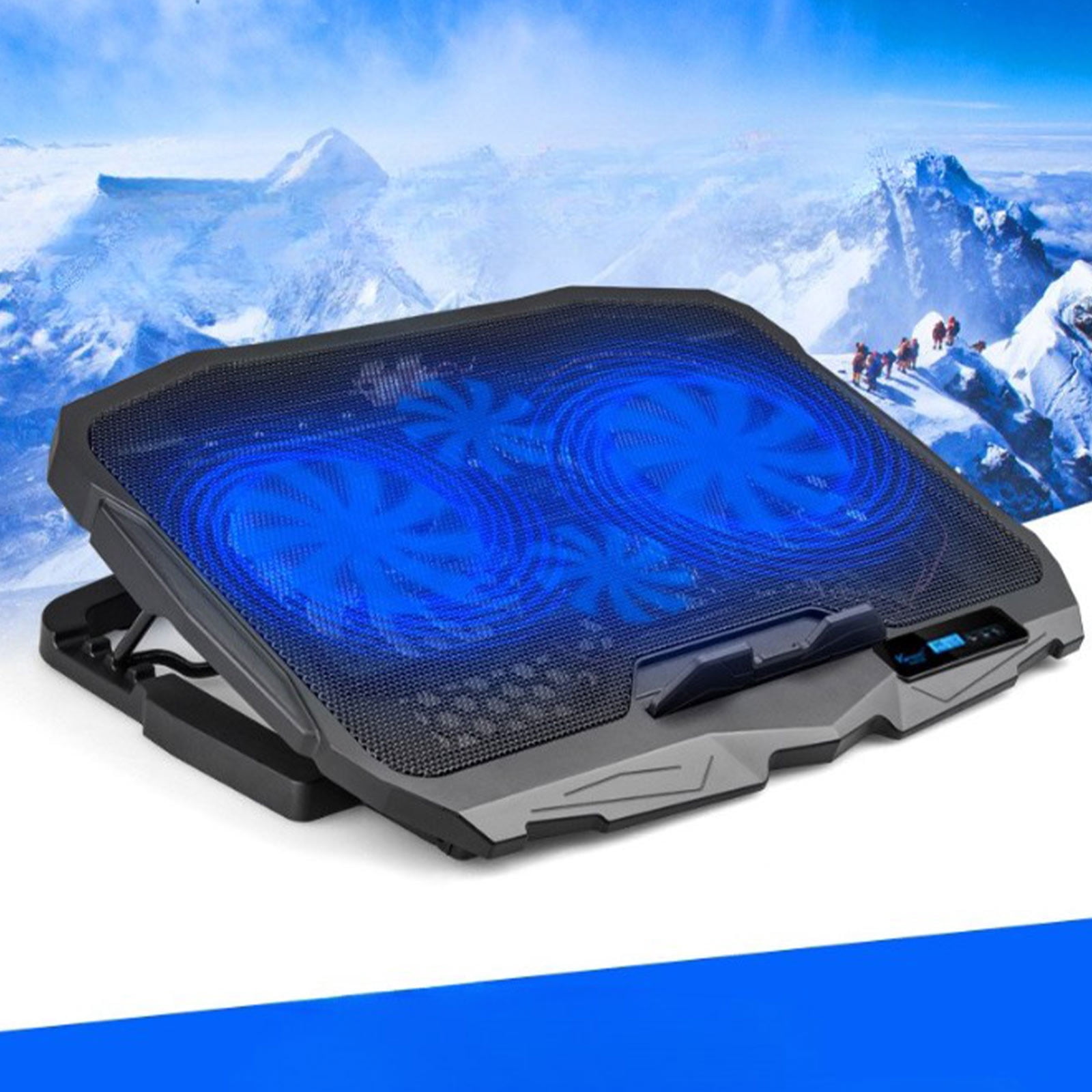 Laptop Cooler Stand With Wind Levels Control Fan For 13 14 15 16 Inch Notebook Cooling Pad Adjustable Height Portable