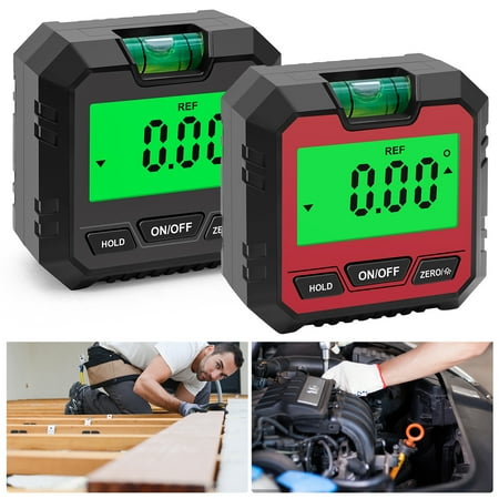

Hands DIY Electronic Digital Level Box Protractor High Accuracy Angle Finder Gauge 4x90°Measuring Range Level Inclinometer with Magnetic Base for Woodworking Car Repair Construction