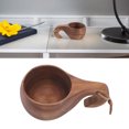 thumbnail image 1 of Wooden Coffee Cup, Tea Cup with Handle Decorative Comfortable Grip  for Home for Dorm, 1 of 8