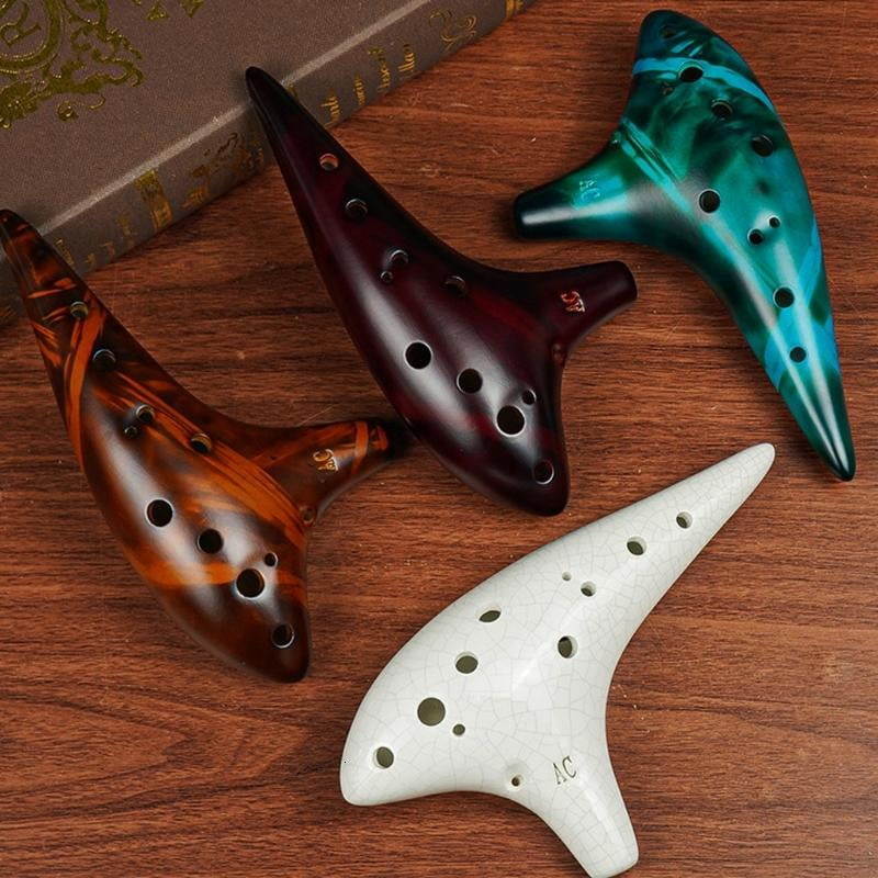 CEORPER Premium Ceramic 12 Hole Ocarina Portable for Music Enthusiasts and Students