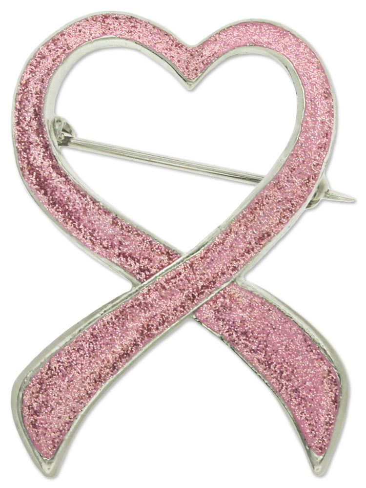 WIZARDPINS Lavender Glitter Awareness Ribbon Enamel Pin Cancer
