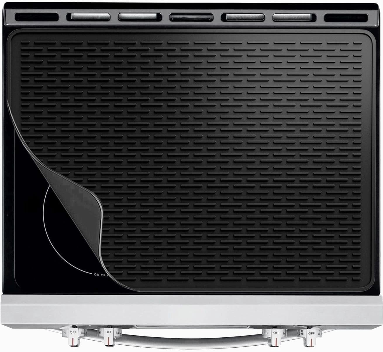 Glass Cooktop Protector - Silicone Cover Mat for Electric Stoves (28 x 20 Inches)