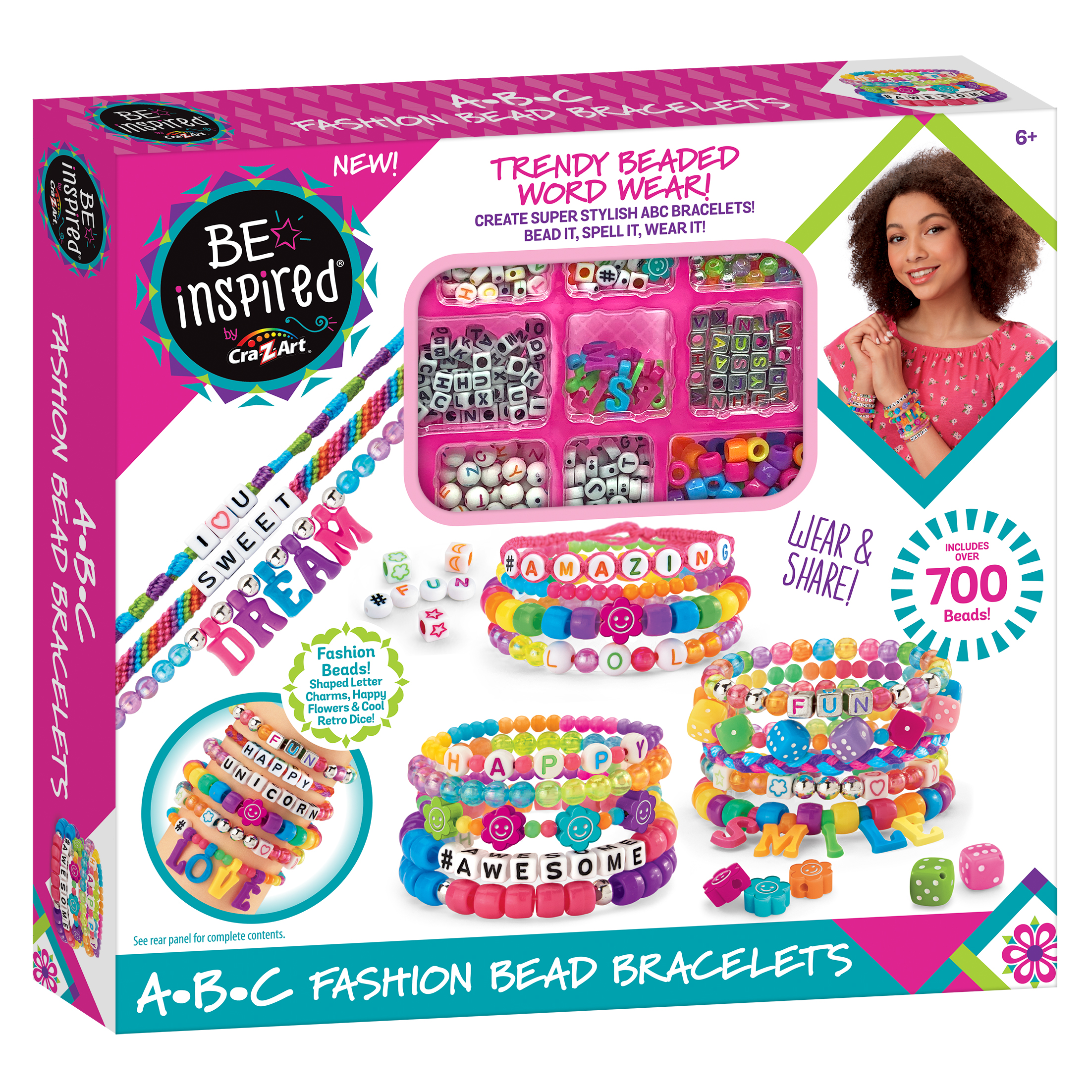 Cra-Z-Art Be Inspired ABC Fashion Bead Bracelet Studio, 800+ Multi-Color Beads - image 5 of 9