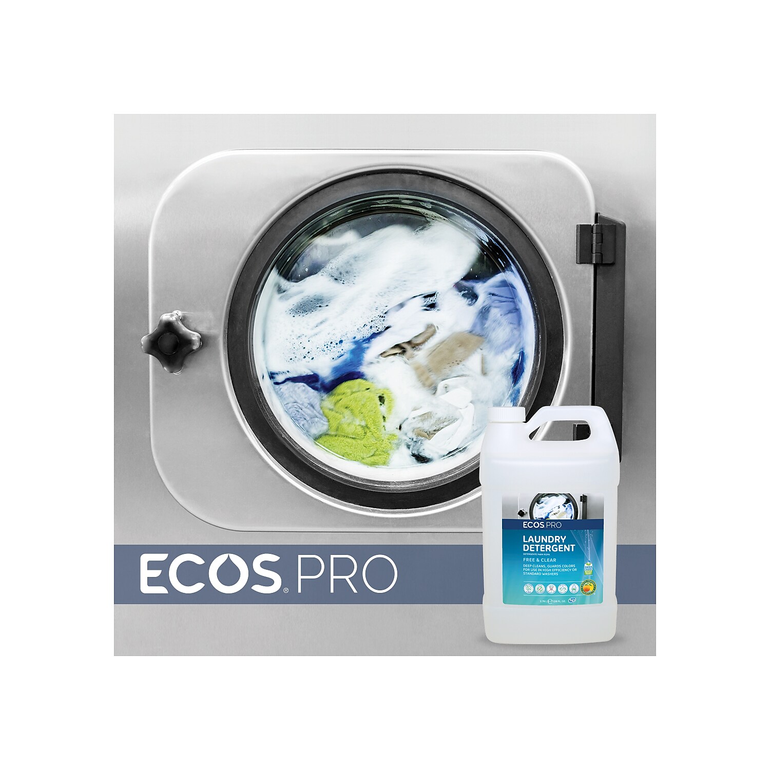 ECOS PRO Free & Clear HE Liquid Laundry Detergent 128 Loads 128 oz. 4/Carton (PL9764/04)