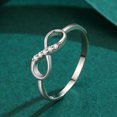 thumbnail image 2 of S925 Sterling Silver Niche Design Figure Eight Ring, 2 of 6