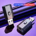 thumbnail image 2 of HEVIRGO Adaptateur Récepteur Émetteur Audio Sans Fil USB Bluetooth-compatible 5.0 3.5mm aux pour PC, 2 of 10
