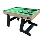 KICK Quatro 55 ″ 4-in-1 Multi Game Table (Brown) - Combo Game Table Set - Billiards، Push-Hockey، Ping pong، and Foosball for Home، Game Room، Friends and Family!