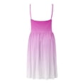 thumbnail image 4 of Summer Saving Wycnly Sundresses for Women Sleeveless V-Neck Gradient Print Knee-Length Dresses Beach Vacation Flowy Swing Spaghetti Strap Summer Dress Pink Up to 65% off, 4 of 4