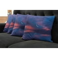 thumbnail image 5 of Ambesonne Nautical Throw Pillow Cover 4 Pack, Reflections on Water, 20", Purple Pink, 5 of 5