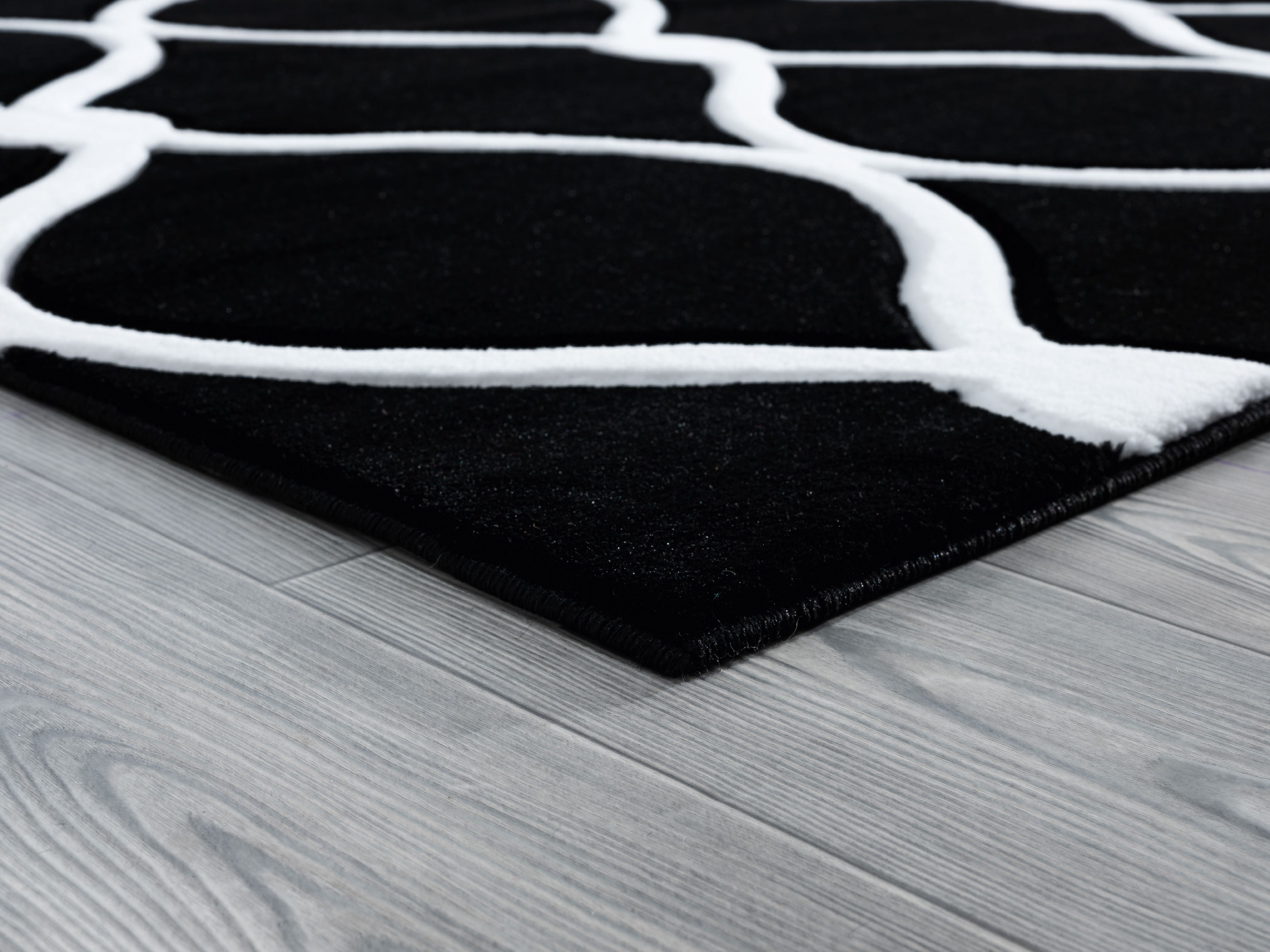 United Weavers Drachma Freya Modern Trellis Area Rug, Black, 5'3" x 7'6"