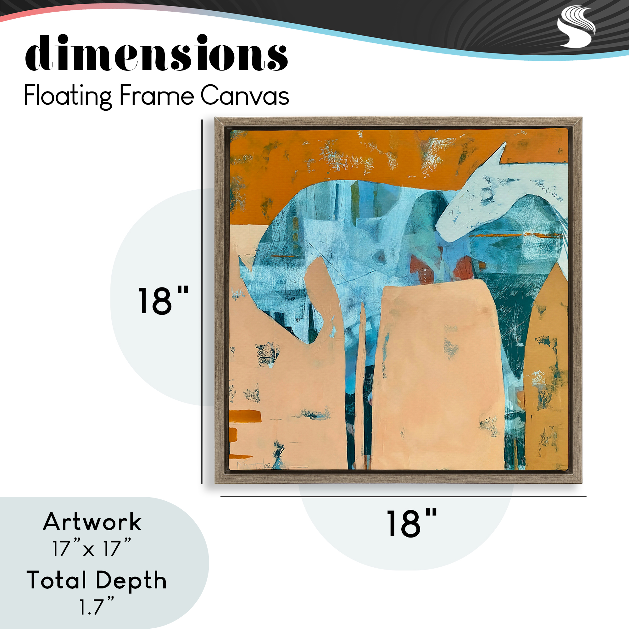 Kindred Crush Horses Brown Framed Floater Canvas Wall Art, design by Dianna Fritzler