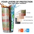 thumbnail image 7 of 20 Oz Pioneer Flower Coffee Tumbler Double Wall Insulated Stainless Steel Water Bottle | Metal Reusable Thermoses Flask with Cup Cap | Leak & Sweat Proof with Anti-Dust Lid, 7 of 7