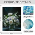 thumbnail image 3 of Diamond Art Kits for Adults - 5d White Roses Bouquet In Vase Diamond Painting for Adults, Diamond Art for Adults Beginners, Diamond Painting Kits for Adults for Home Wall Decor, 3 of 7