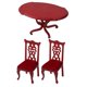thumbnail image 2 of Mesa de comedor para casa de muñecas a escala 1/12, adorno de escena de vida, juguete para niños, accesorios para casa de muñecas rojo, 2 of 9