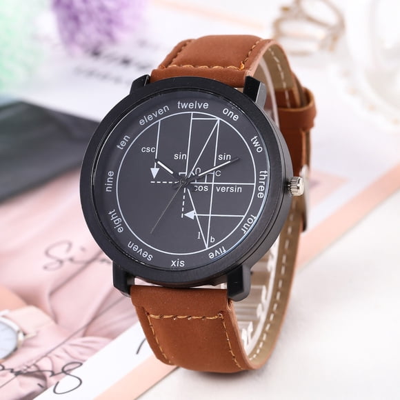 Reloj de cuarzo para mujer, relojes para mujer, escala inglesa, esfera geométrica, reloj de cuarzo informal de moda para hombres y mujeres, reloj A