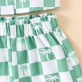 thumbnail image 6 of YASUTNKS Toddler Baby Girl Boy Summer Outfits Checkerboard Short Sleeve Lapel Button Down Shirt and Shorts Sets Cute Clothes, 6 of 7