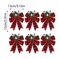 thumbnail image 3 of Christmas Burlap Plaid Bows 6 Pieces with Pine Cones Pine Needles Large Buffalo Check Ribbon Bows for Xmas Tree Wreath Holiday Parties Indoor Outdoor DIY Craft Decorations, 3 of 7