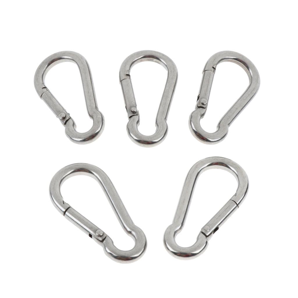 5x Stainless Steel Pear-shaped Quick Link Chain Fastener Hook Carabiner 4mm 