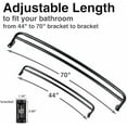 thumbnail image 5 of Double Curved Shower Rod, Metal Construction, Adjustable Between 44 to 70 Inches, Aluminum Rods and Zinc Mounting Hardware, Quality Modern Bathware, Black Finish, 5 of 9