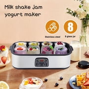 Probiotic Yogurt Maker, Probiotic Yogurt Maker with Adjustable Temperature & Time Control,Ultimate Yogurt Maker with 8 Pcs Glass Jars, Automatic Digital Yoghurt Maker Machine
