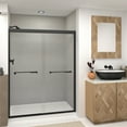 thumbnail image 3 of Transolid Fbpt607608c-J 76" High X 59" Wide Bypass Frameless Shower Door - Black, 3 of 5