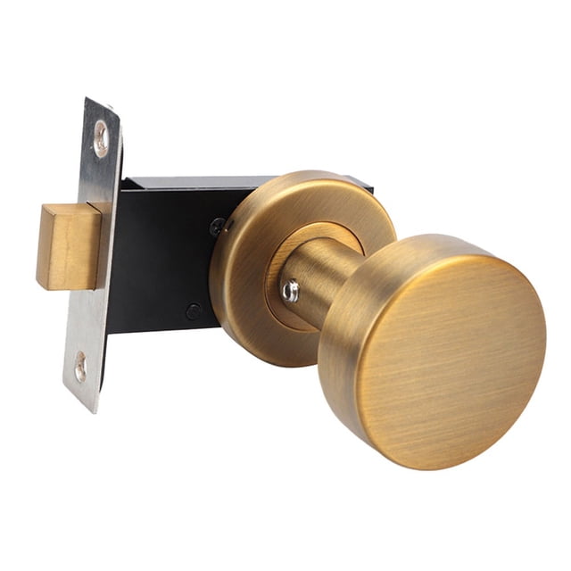 Serrure de Porte Invisible en Acier Inoxydable Serrure Simple Face Serrure de Porte Dissimulée Poignée Ronde Anti-Vol Sécurité Intérieure Chambre