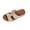 Beige, variant on Women's Sandals With Arch Support Wide Slides Slip On Flat Soft Cushion Slippers With Straps Women's Fashion Casual Summer Solid Color I-Shaped Thick-Soled Beach Fish Mouth Thick-Soled Slippers