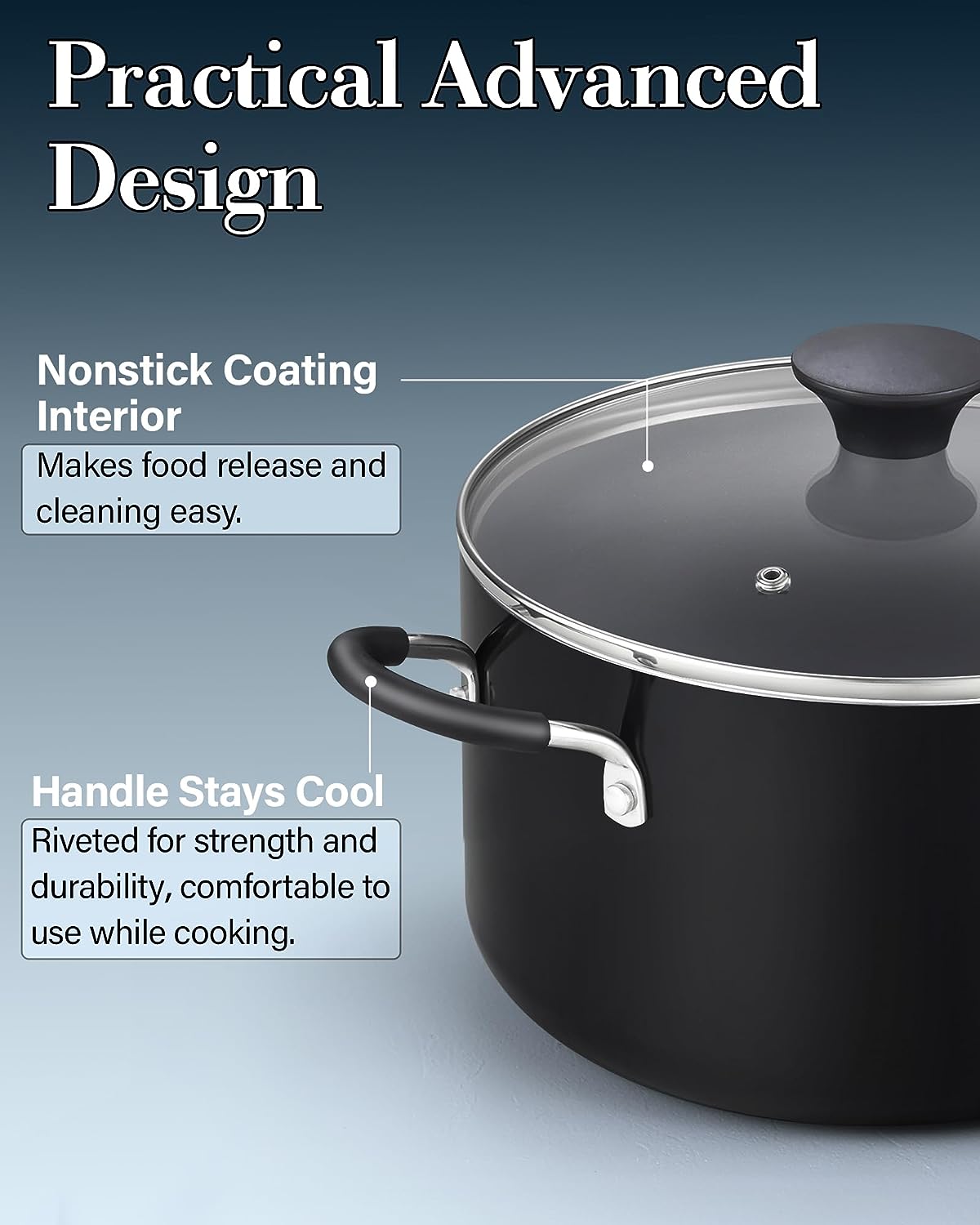 Cook N Home Professional 6-Quart Nonstick Stock Pot photo 4
