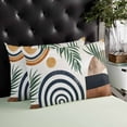 thumbnail image 4 of Farmhouse Boho Throw Pillow Cover 24 x 36 Inch Decorative Pillow Cover Vintage Abstract Geometric Leaves Lumbar Pillowcase Seasonal Rectangle Cushion Case for Couch Sofa Bed Living Room, 4 of 7