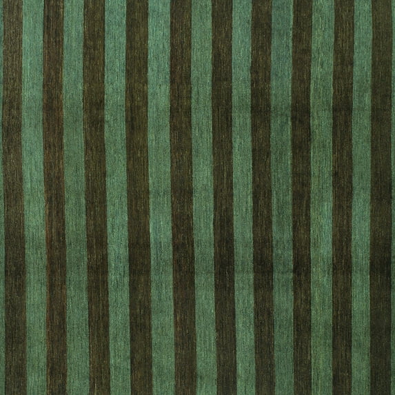 Ahgly Company Indoor Square Abstract Turquoise Blue Modern Area Rugs, 4' Square