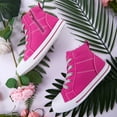 thumbnail image 4 of Kushyshoo Kids Canvas Sneakers Pink High-Top Children Walking Shoes 12M, 4 of 6