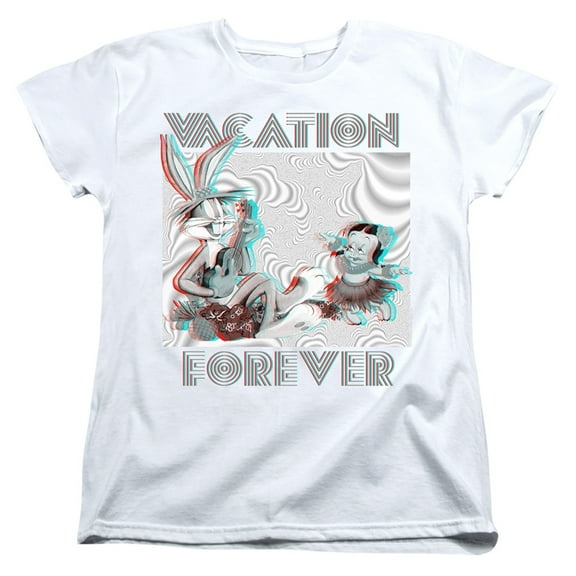 Looney Tunes Vacation Forever S/S Women's T-Shirt White