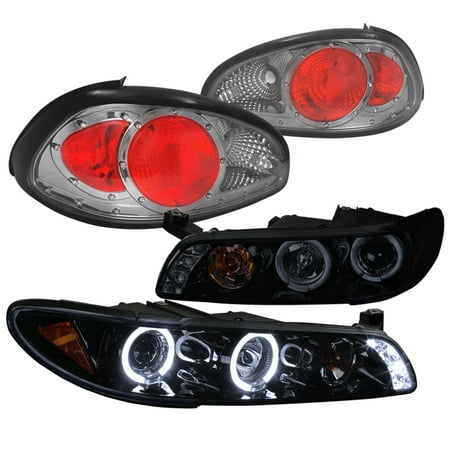 Spec D Tuning 1997 2003 Pontiac Grand Prix Smoked Lens Halo Spec D Tuning 1997 2003 Pontiac Grand Prix Smoked Lens Halo Projector Headlights Tail Lights 1998 1999 2000 2001 2002 Left Right