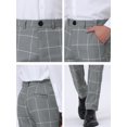 thumbnail image 6 of Lars Amadeus Men's Plaid Dress Pants Slim Fit Flat Front Business Check Trousers, 6 of 6