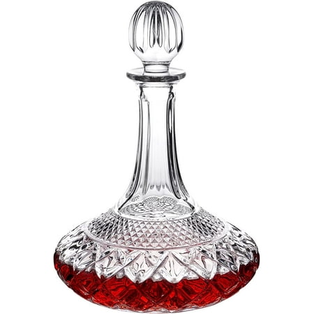 

FSXUOLIPI Wine Decanter Crystal Bottle for Wine with Stopper- Top Red Wine Decanter Carafe Bottle with Luxury Box .Elegant Gift for Men/Women
